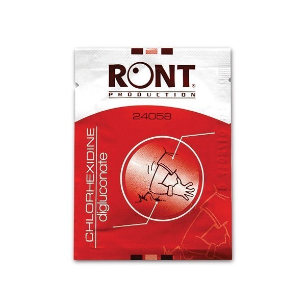 Lingettes imprégnées à la Chlorhexidine 0.2 % RONT